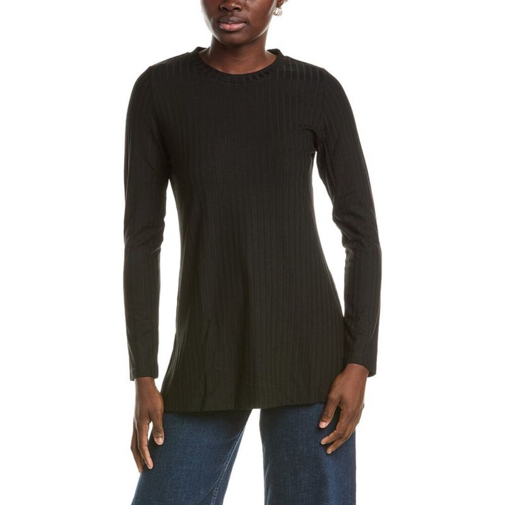 Johnny Was Womens Jenna Knit Tunic, Black
